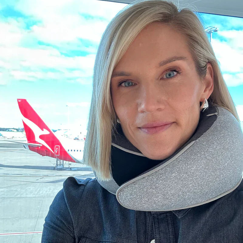AeroLuxe Ergonomic Travel Pillow – Sleep Peacefully