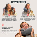 AeroLuxe Ergonomic Travel Pillow – Sleep Peacefully