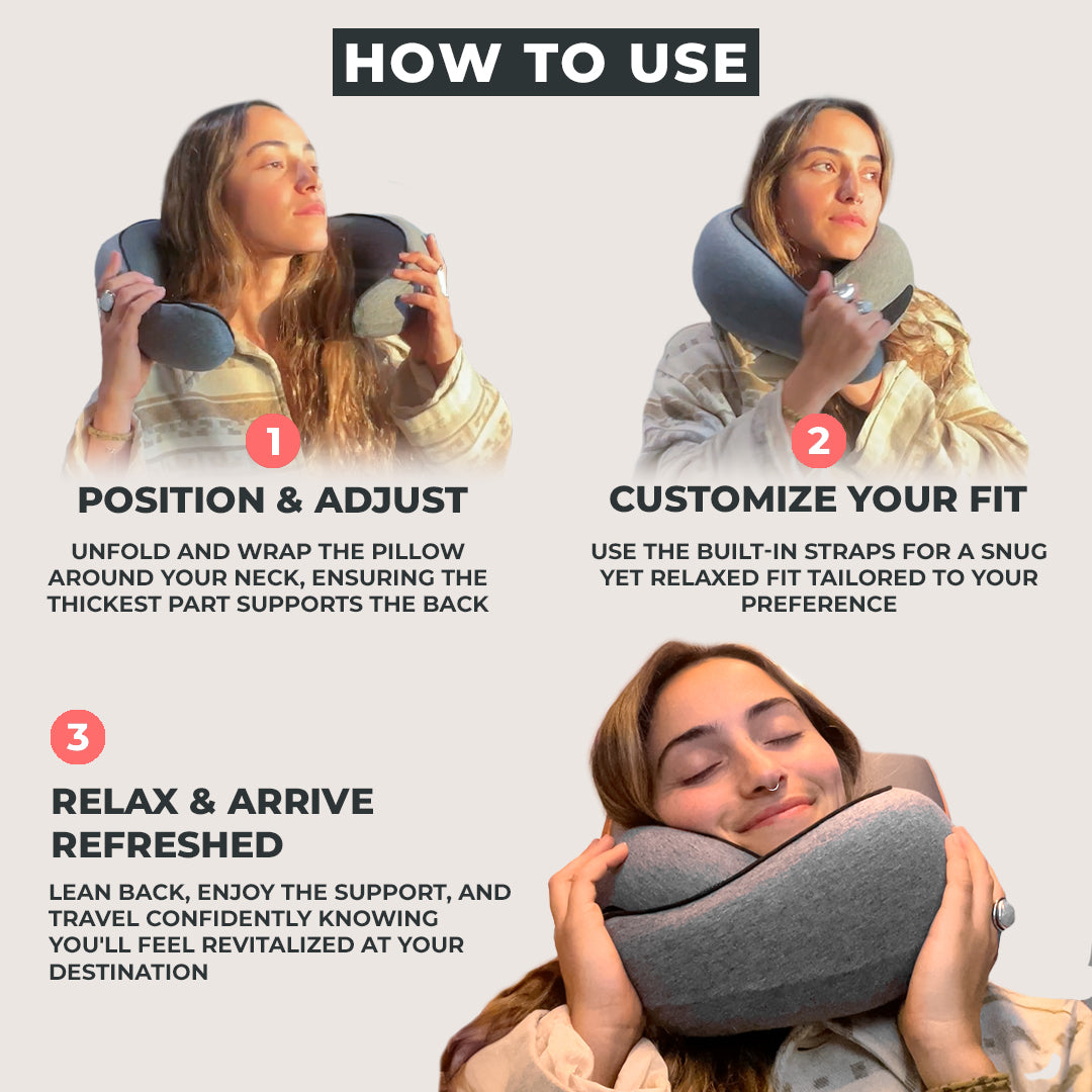 AeroLuxe Ergonomic Travel Pillow – Sleep Peacefully