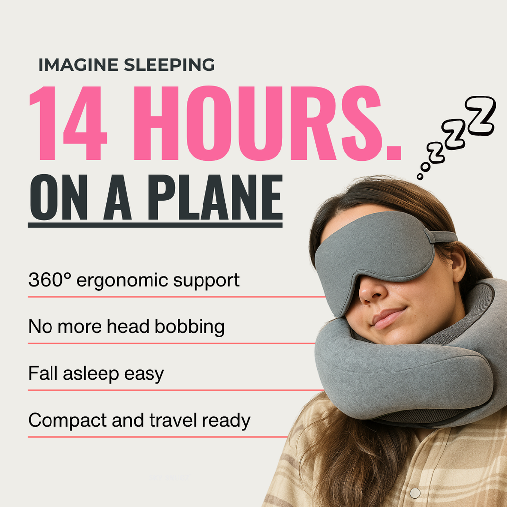 AeroLuxe Ergonomic Travel Pillow – Sleep Peacefully