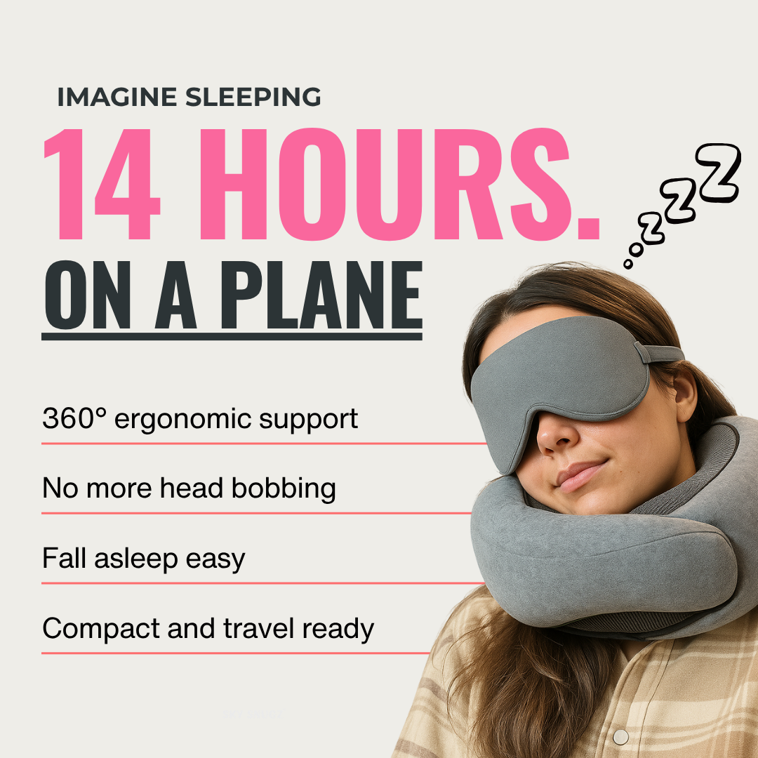 AeroLuxe Ergonomic Travel Pillow – Sleep Peacefully
